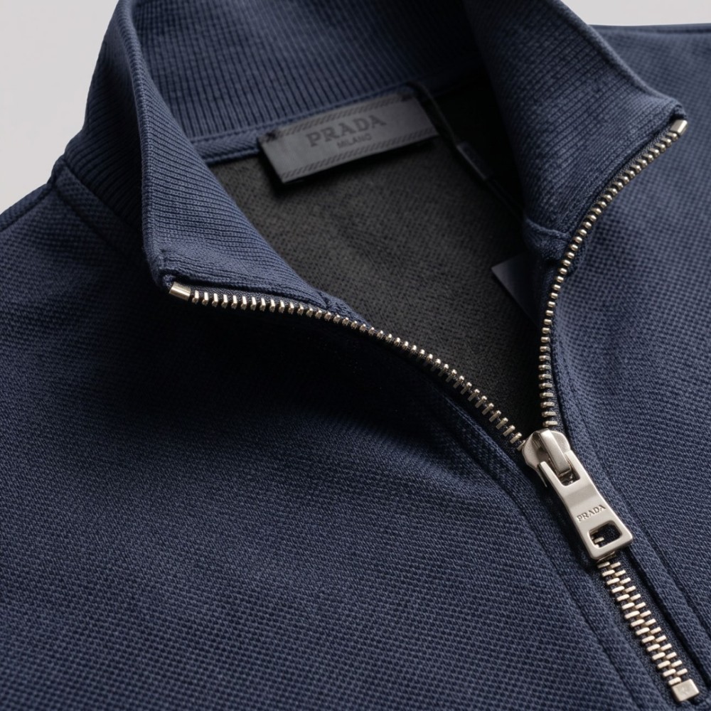 Zip-neck Polo Navy Zip-neck Polo Navy