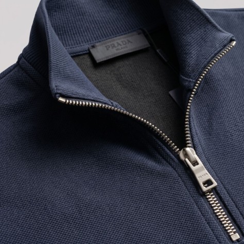 Zip-neck Polo Navy
