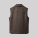 Wool Vest with Triangle Logo Brown Wool Vest with Triangle Logo Brown