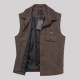 Wool Vest with Triangle Logo Brown Wool Vest with Triangle Logo Brown