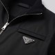 Re-Nylon Contrast Panel Zip-Up Mock-Neck Sweatshirt in Black Re-Nylon Contrast Panel Zip-Up Mock-Neck Sweatshirt in Black