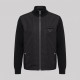 Re-Nylon Contrast Panel Zip-Up Mock-Neck Sweatshirt in Black Re-Nylon Contrast Panel Zip-Up Mock-Neck Sweatshirt in Black