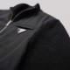 Re-Nylon Contrast Panel Zip-Up Mock-Neck Sweatshirt in Black Re-Nylon Contrast Panel Zip-Up Mock-Neck Sweatshirt in Black