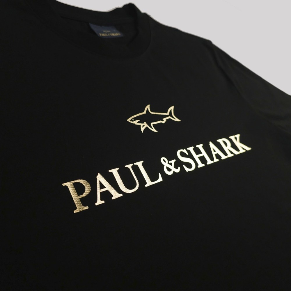 Cotton Logo Printed T-Shirt Black