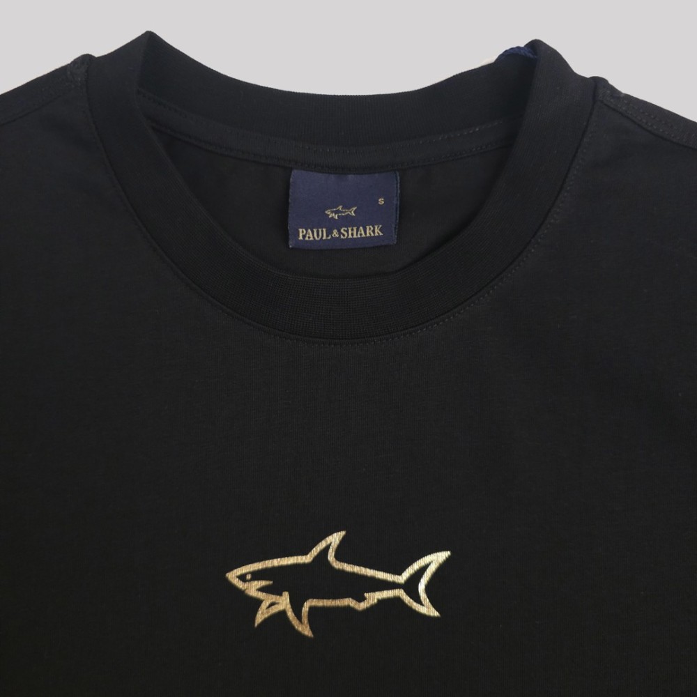 Cotton Logo Printed T-Shirt Black
