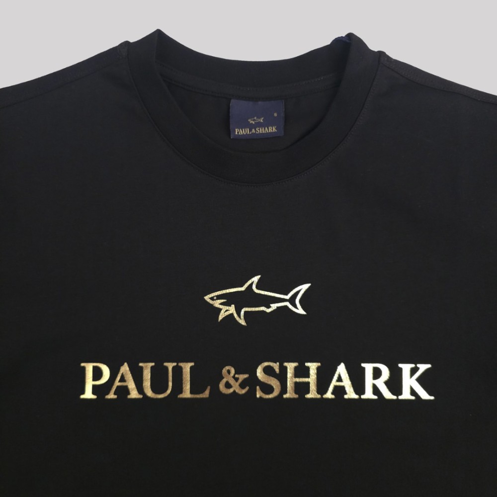 Cotton Logo Printed T-Shirt Black