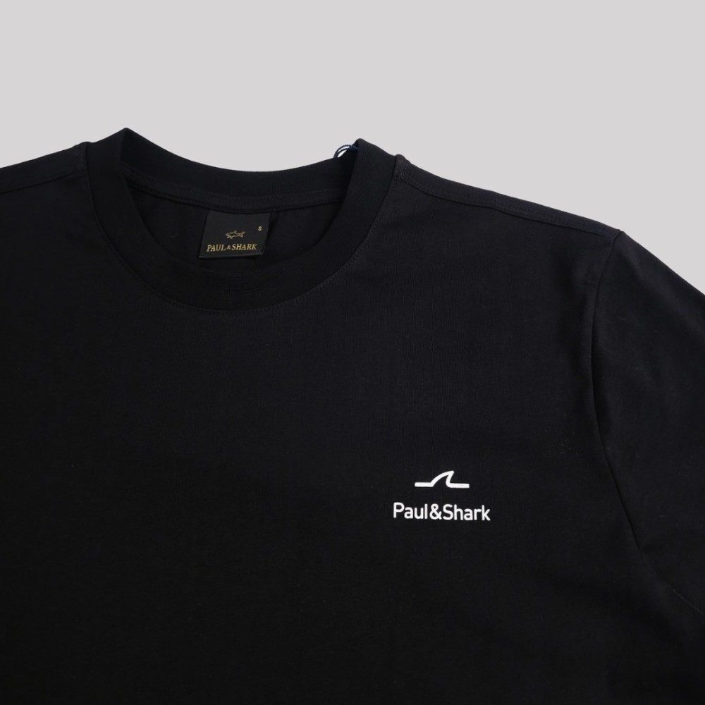 Cotton Print Small Logo T-Shirt Black