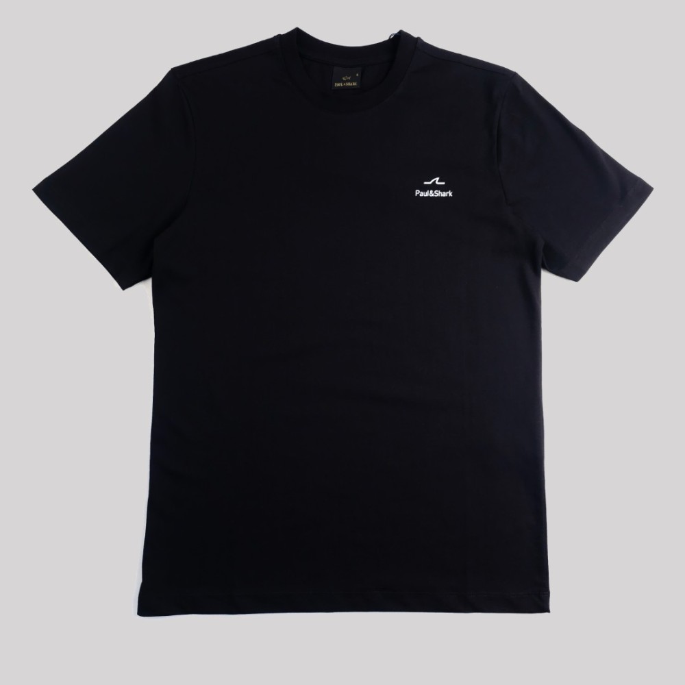 Cotton Print Small Logo T-Shirt Black
