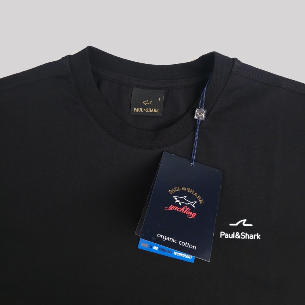 Cotton Print Small Logo T-Shirt Black