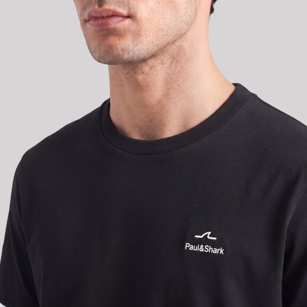 Cotton Print Small Logo T-Shirt Black
