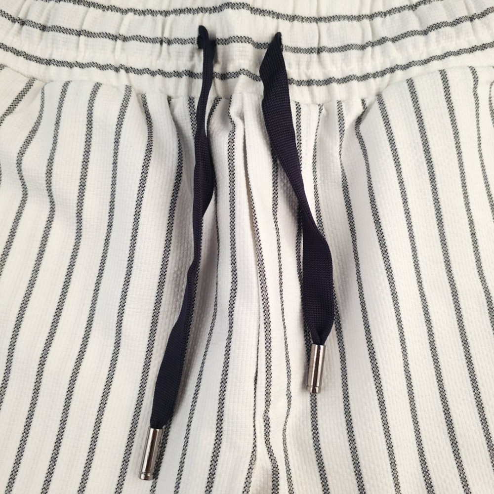 Striped Cotton Pants White/Black Striped Cotton Pants White/Black