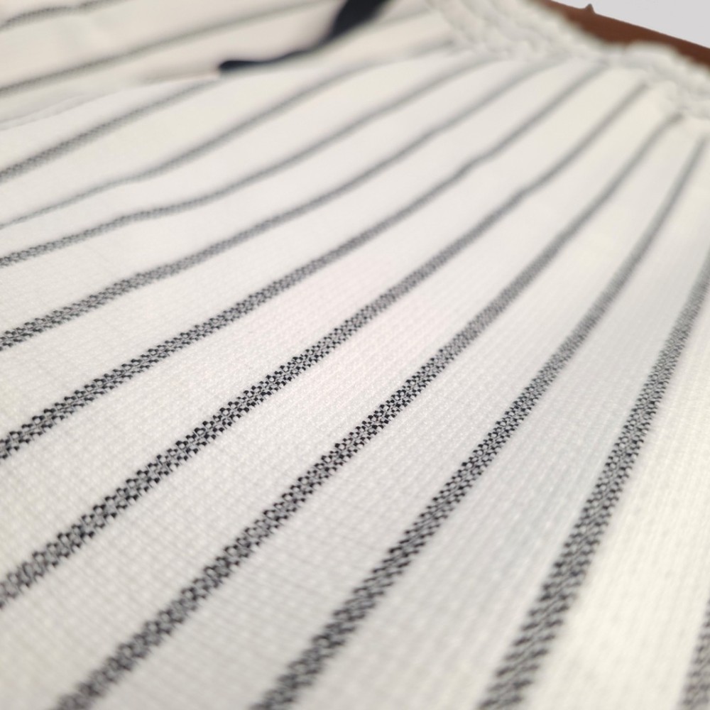 Striped Cotton Pants White/Black Striped Cotton Pants White/Black