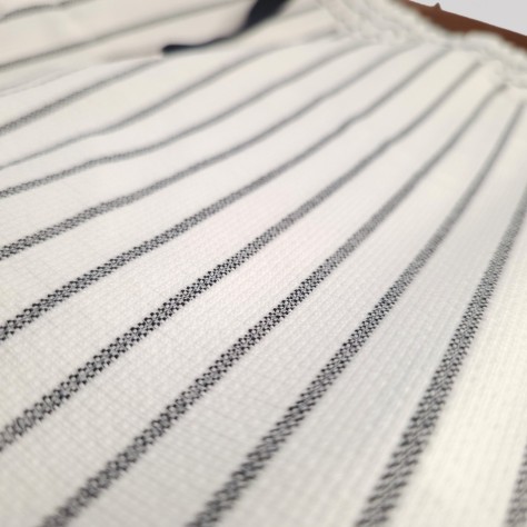 Striped Cotton Pants White/Black
