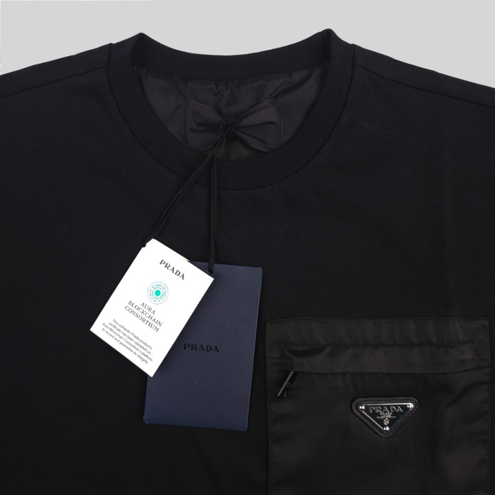 Pocket Cotton T-Shirt Black