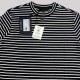 Striped Cotton Jersey T-Shirt Black / White Striped Cotton Jersey T-Shirt Black / White
