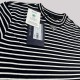 Striped Cotton Jersey T-Shirt Black / White Striped Cotton Jersey T-Shirt Black / White
