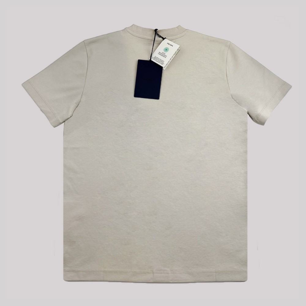 Emboided Small Logo Cotton T-Shirt Olive Emboided Small Logo Cotton T-Shirt Olive