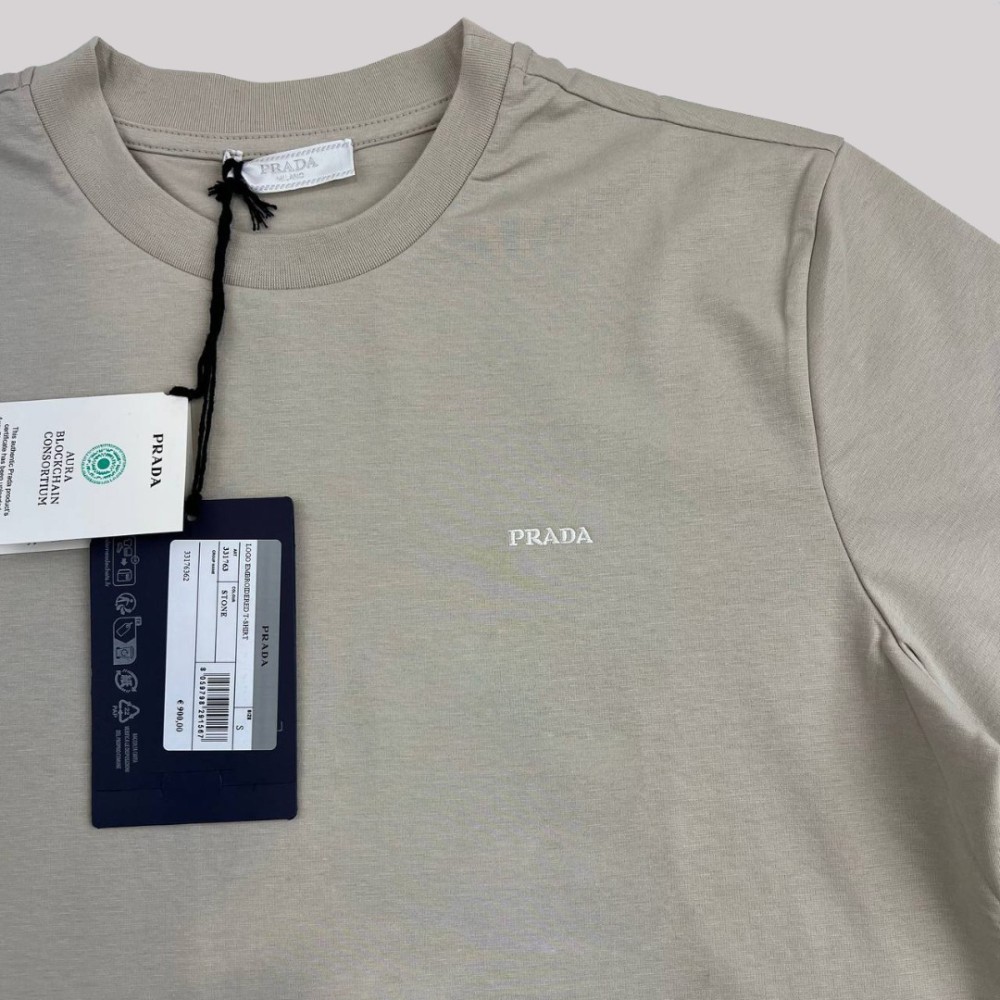 Emboided Small Logo Cotton T-Shirt Olive Emboided Small Logo Cotton T-Shirt Olive