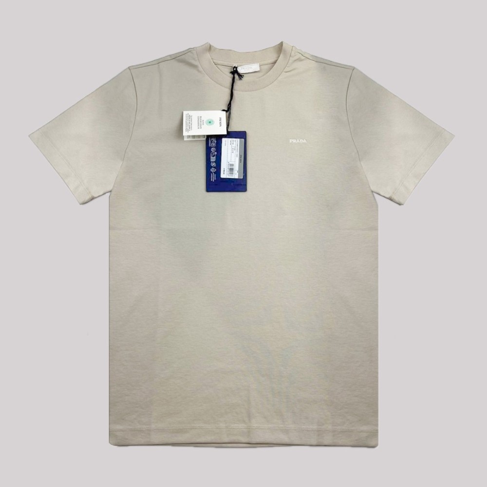 Emboided Small Logo Cotton T-Shirt Olive Emboided Small Logo Cotton T-Shirt Olive