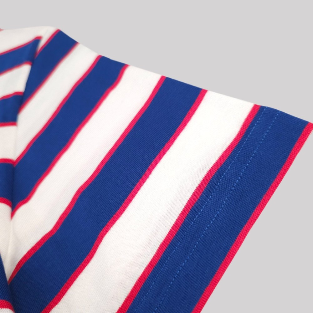 Striped Cotton Jersey T-Shirt White / Blue