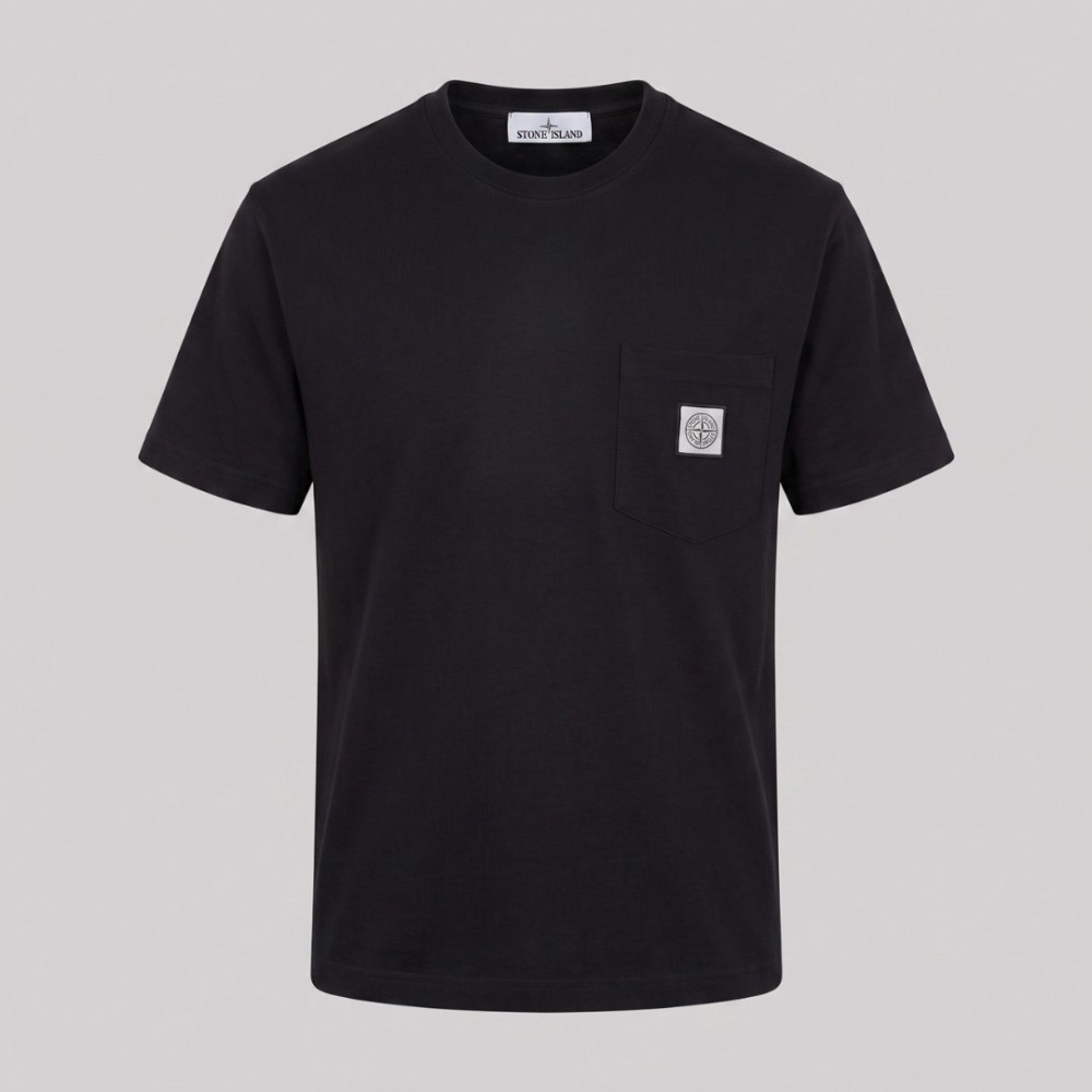 Logo-Patch Pocket T-Shirt In Black
