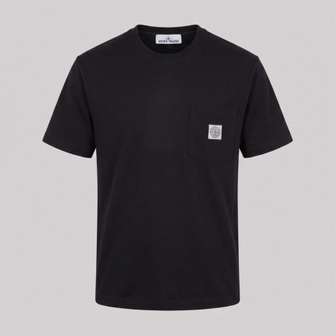Logo-Patch Pocket T-Shirt In Black