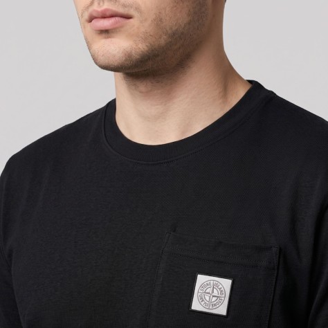 Logo-Patch Pocket T-Shirt In Black
