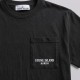 Cotton Short-Sleeve Pocket Marine T-shirt Black