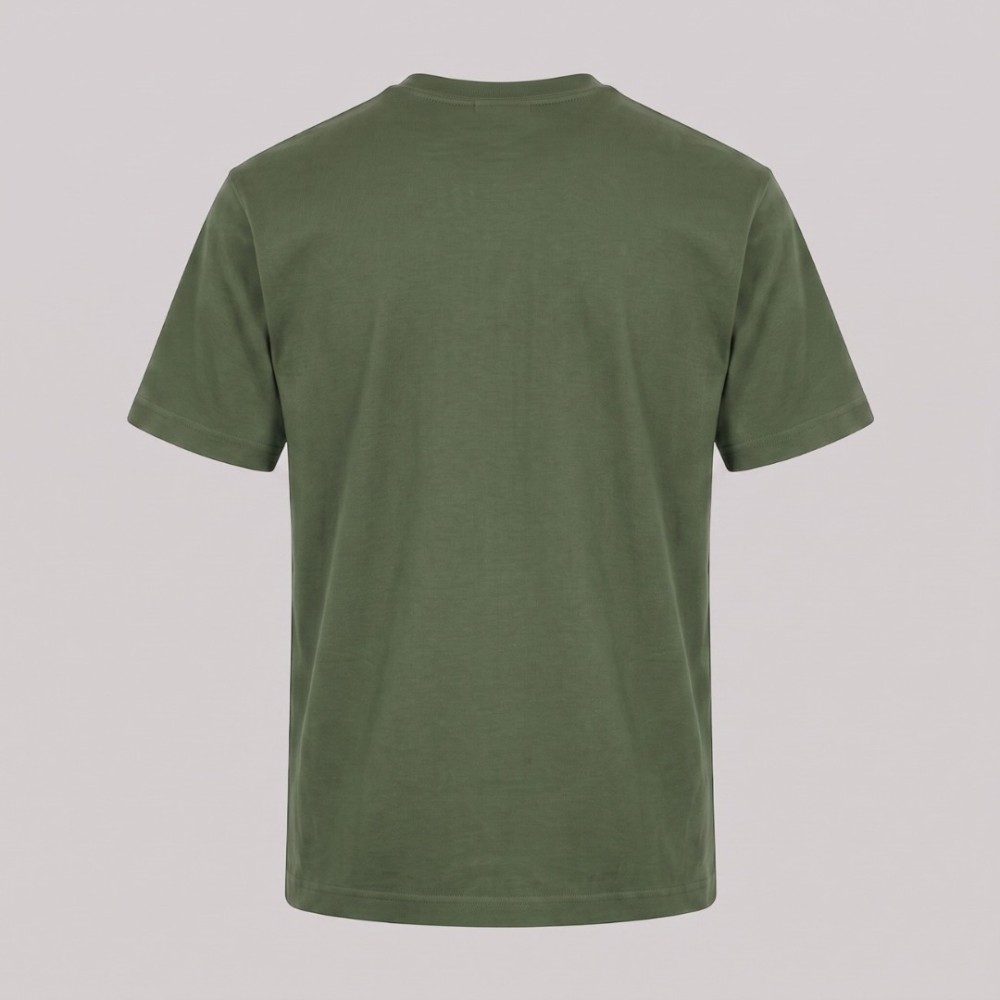 Logo-Patch Pocket T-Shirt In Olive Green