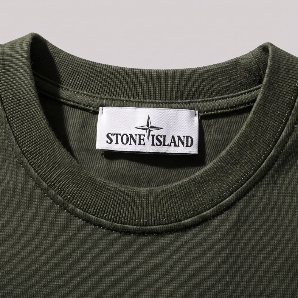 Logo-Patch Pocket T-Shirt In Olive Green