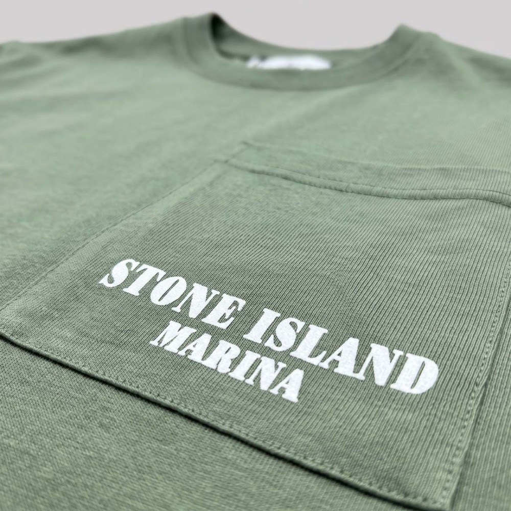 Marine Logo-Print Pocket T-Shirt
