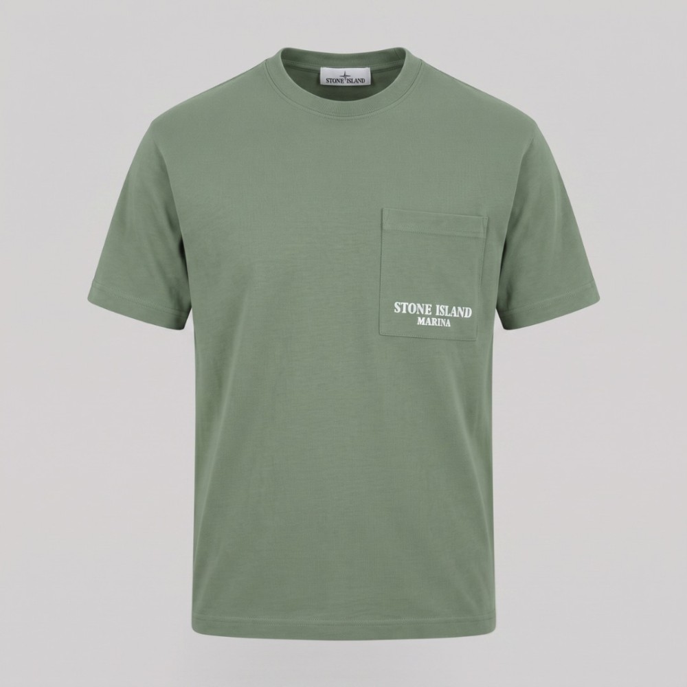 Marine Logo-Print Pocket T-Shirt