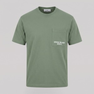 Marine Logo-Print Pocket T-Shirt