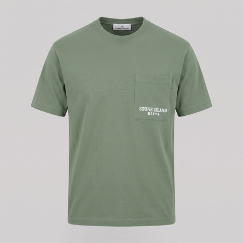 Marine Logo-Print Pocket T-Shirt