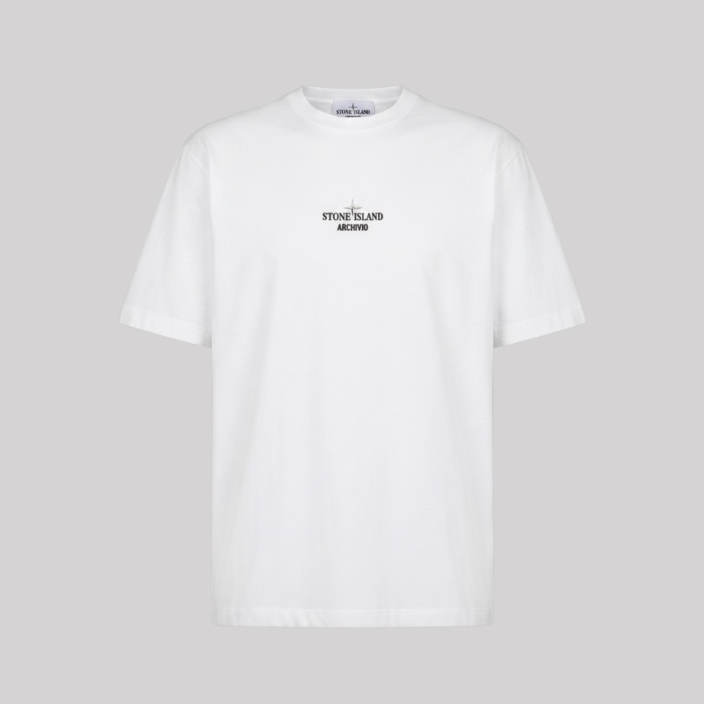 Archivio Cotton Short-Sleeve T-shirt White Archivio Cotton Short-Sleeve T-shirt White