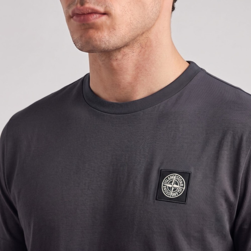 Logo-Patch Short-Sleeve T-shirt Dark Grey
