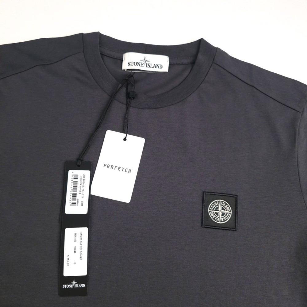 Logo-Patch Short-Sleeve T-shirt Dark Grey