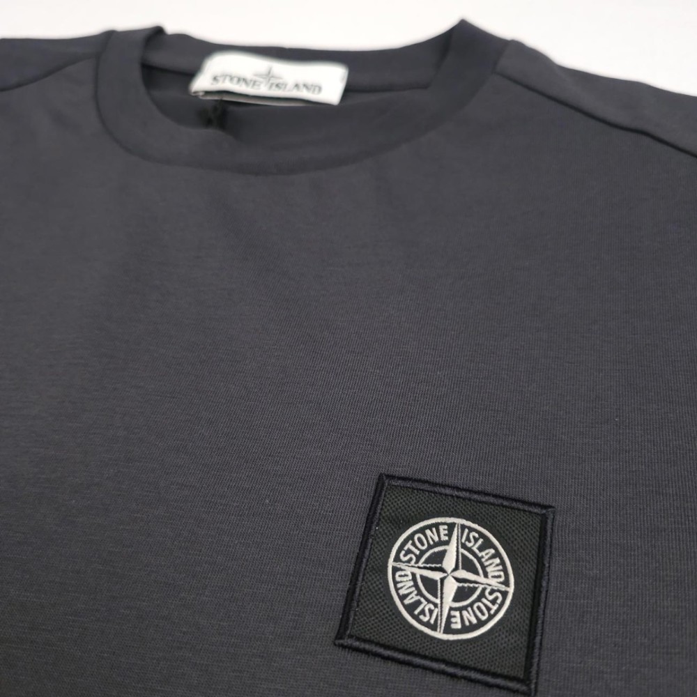 Logo-Patch Short-Sleeve T-shirt Dark Grey