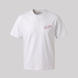 Garavani Logo-Embroidered Cotton T-Shirt White
