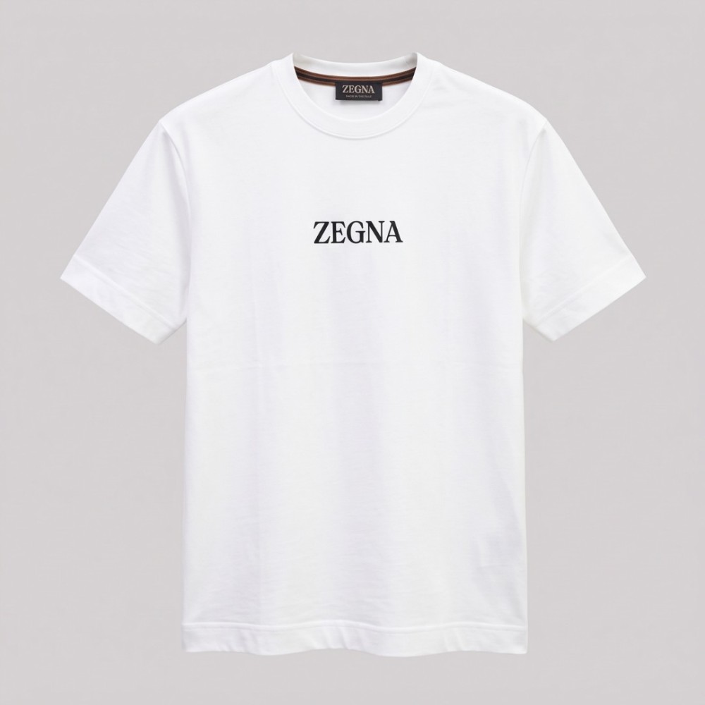 Logo Print T-Shirt in White Logo Print T-Shirt in White