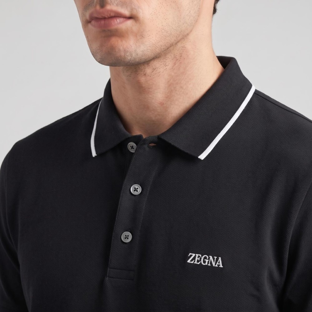 Premium Cotton Polo Shirt Black Premium Cotton Polo Shirt Black