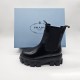 Prada Brushed Leather Chelsea Boots