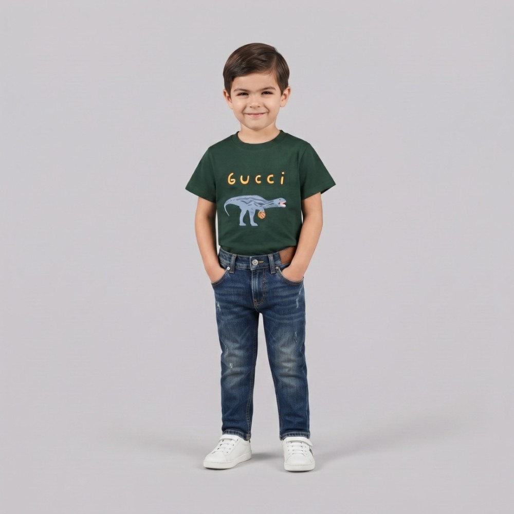 Kids Dinosaur Basketball T-Shirt 